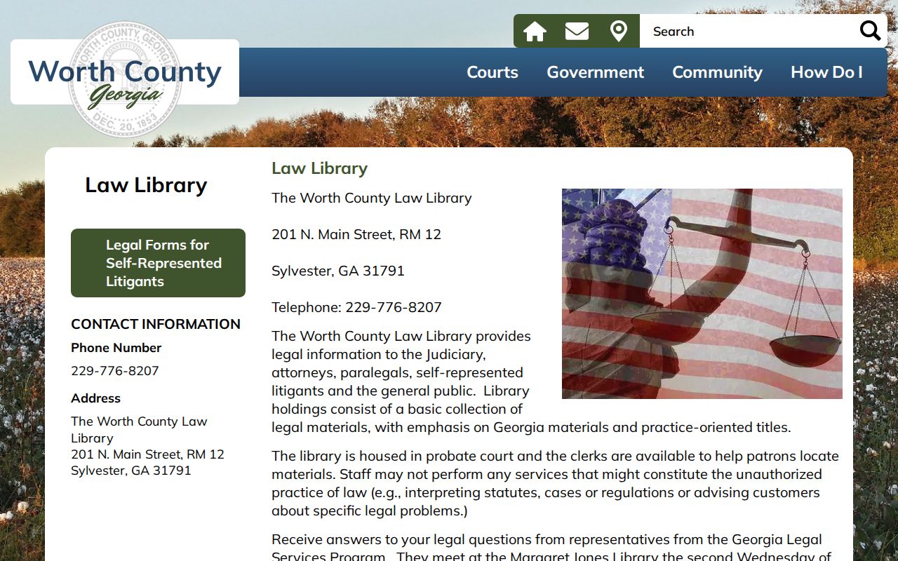Worth County bench warrant legal information referral