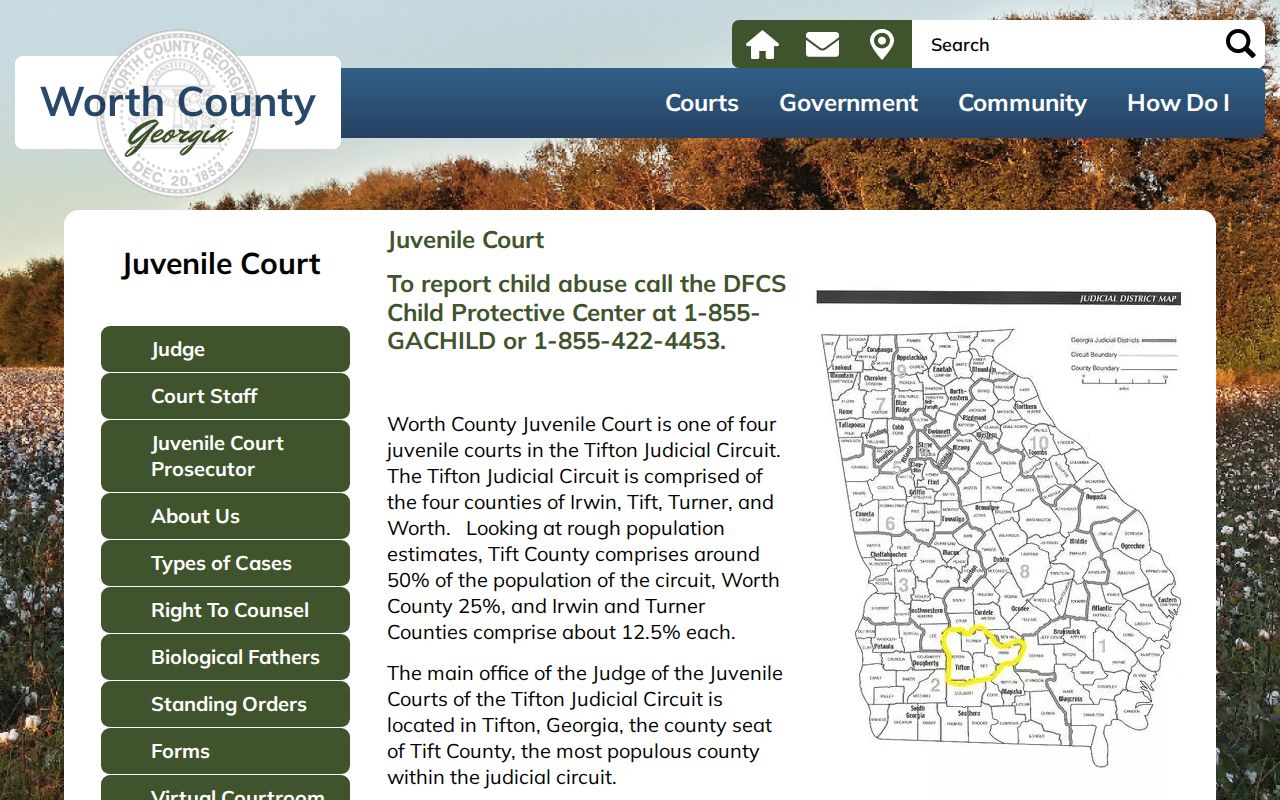 Worth County warrant check restricted juvenile record context
