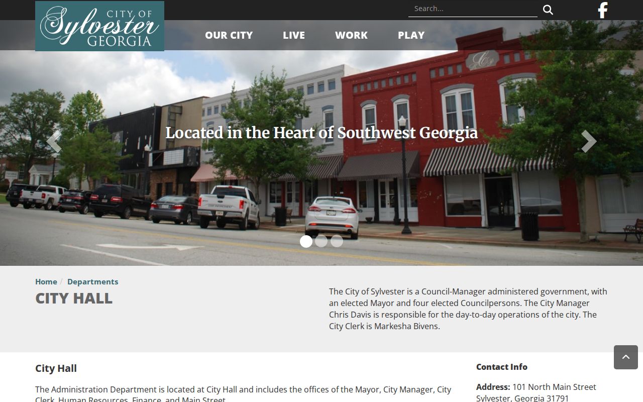 Sylvester warrant records city hall hours in Worth County