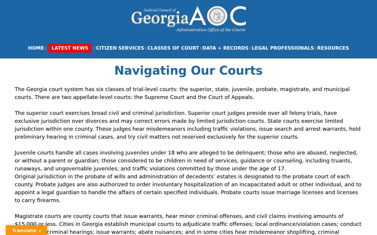 Worth County warrant records Georgia court roles